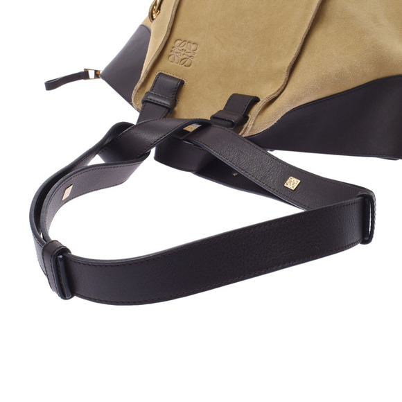 Loewe Hammock Beige Brown Suede Calfskin Leather Bag - Picture 5 of 9